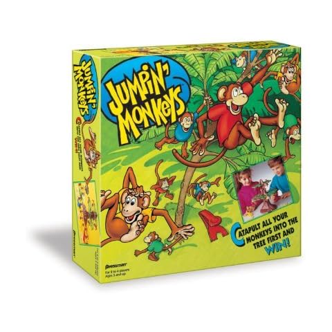 Pressman Jumpin' Monkeys: Catapult Your Monkeys Into The Tree to Win, Multi, 5" Cover