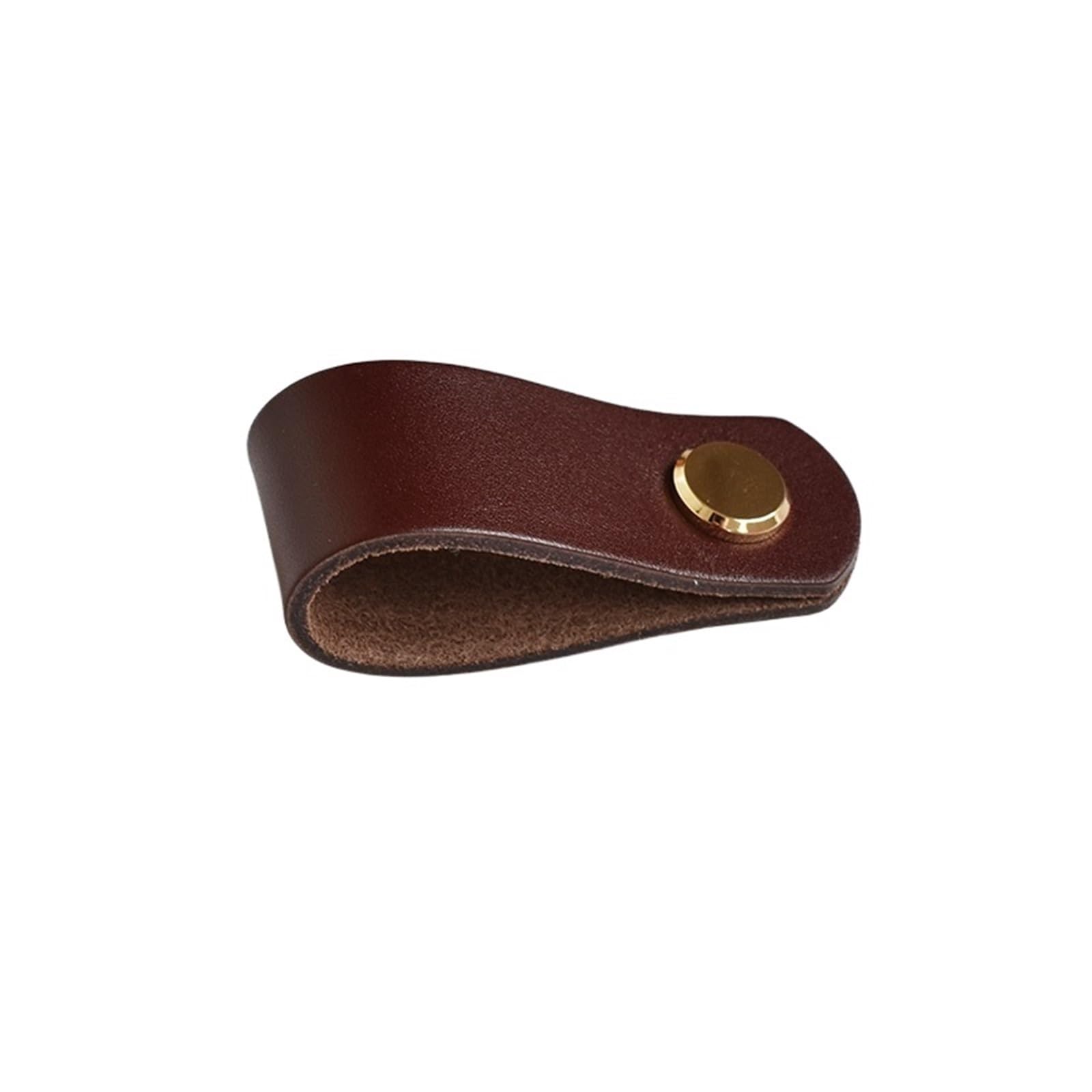 CQAHDSEVF Leather Drawer Pulls, Multicolor Leather Cowhide Drawer Handle for Cabinet Wardrobe Door Furniture Pulls Knobs(Golden)