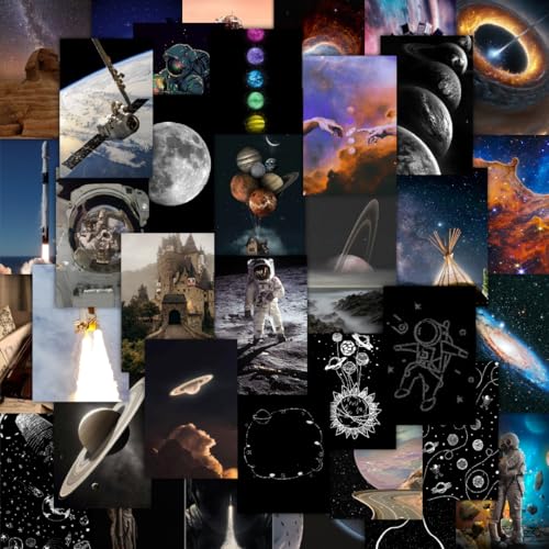 CodersParadise Space Aesthetic Wall Collage Kit – 54 PCS 4×6" Gal...