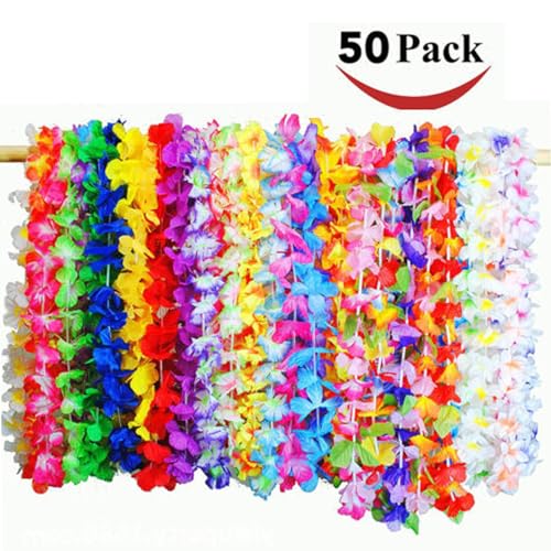 Fleurs Hawaïennes Leis : colliers pour animations de vacances et mariages - 5