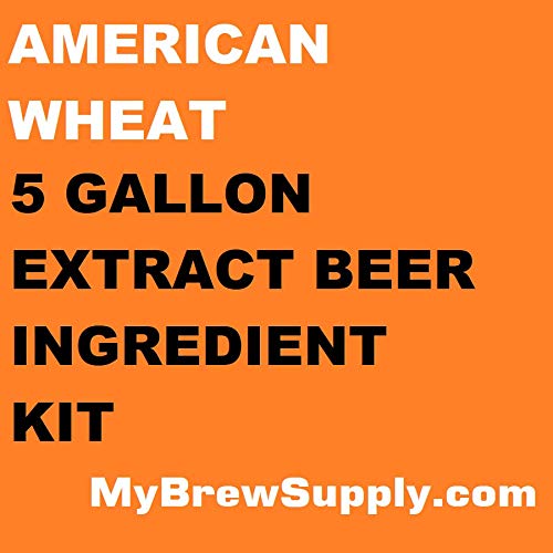 American Wheat Hombrew 5 Gallon Beer Extract Ingredient Recipe Kit