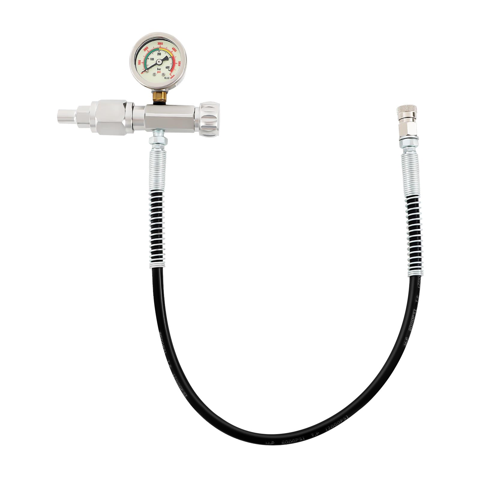 6000 PSI Scuba Tank Refill Adapter With Gauge – Paintball & PCP Air Tank Fill Station Kit