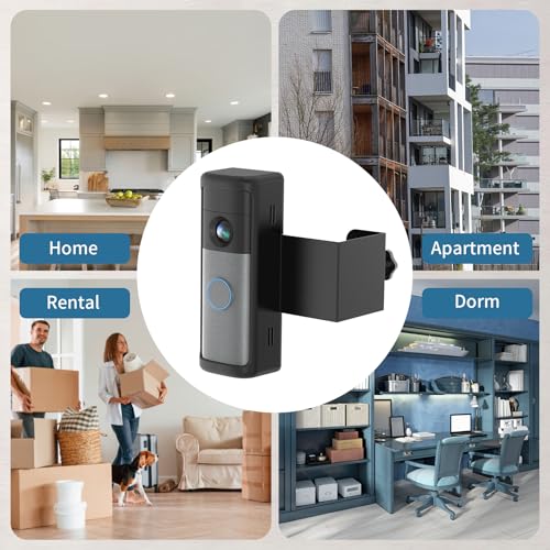 Image of Anti-Theft Ring Doorbell Mount Compatible with Battery Doorbell /Pro /Plus(2nd Gen), No-Drill Doorbell Mounting Bracket Accessories for Inward Swing Door 2026(newest model)