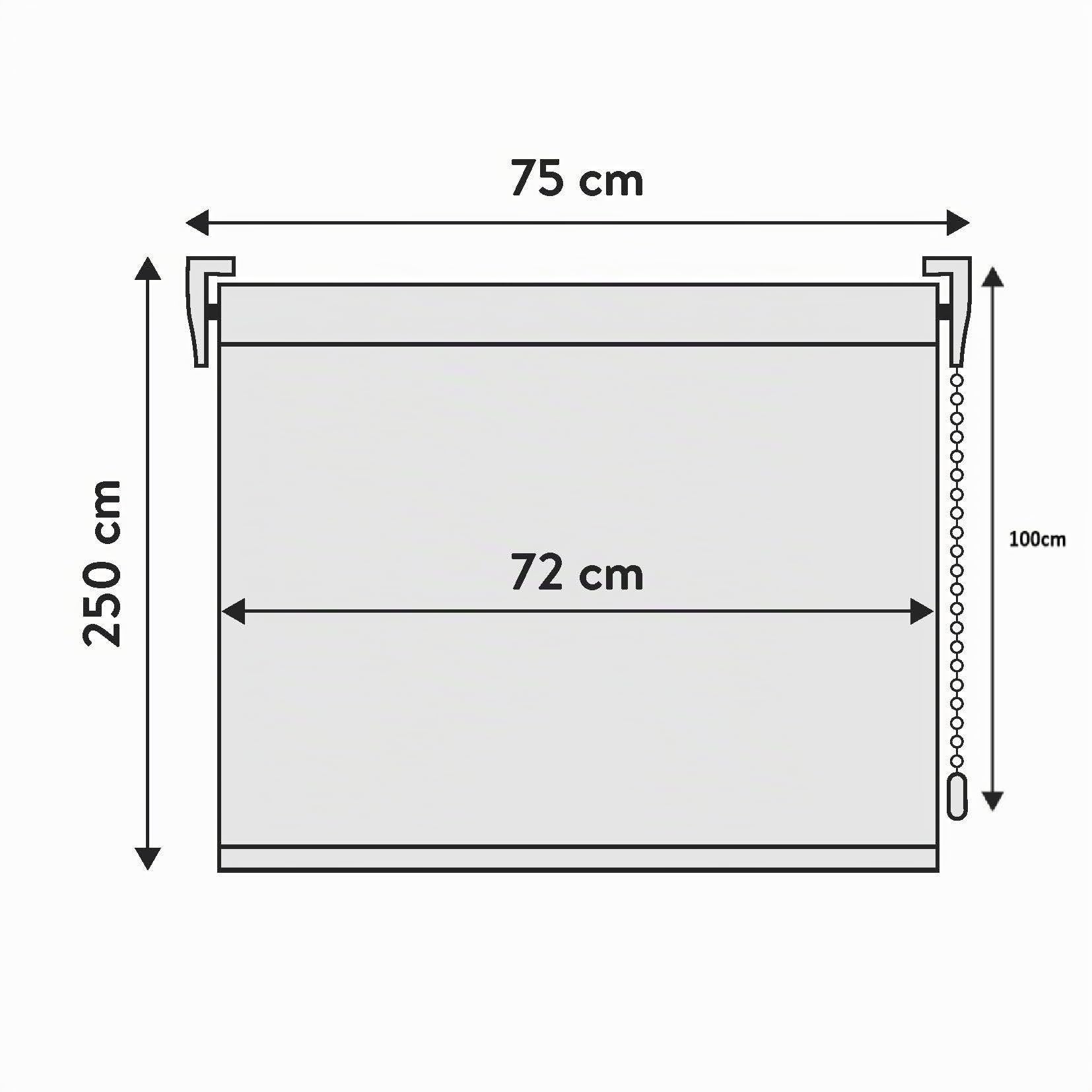 VIEWTEX Tenda a Rullo Opaca Termica/Oscurante Solpor Marrone 75x250 cm