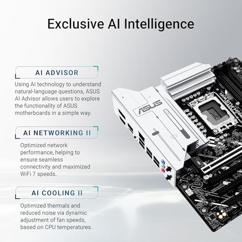 Image of ASUS Prime Z890M-PLUS WiFi Z890 LGA 1851 mATX Motherboard, Intel Core Ultra Series 2 Ready, Advanced AI PC-Ready, 10+1+2+1 80A Power Stages, DDR5, PCIe 5.0, USB Type-C, 3X M.2, Wi-Fi 7, 2.5Gb LAN
