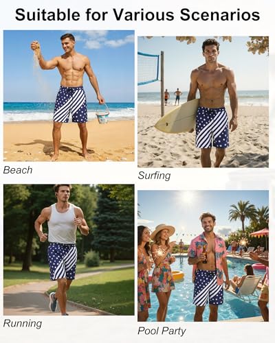 Image of Justay 2 in 1 Mens Swim Trunks 7 Inch, Beach Swim Shorts with Pockets | Swimming trunks, bathing suit, Compression Liner, Quick Dry, Swimsuit, Beach Vacation, Summer Swimwear, Gifts