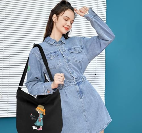 Image of Lify Women's Retro Large Size Canvas Shoulder Bag Hobo Crossbody Handbag Casual Tote - 1 Piece