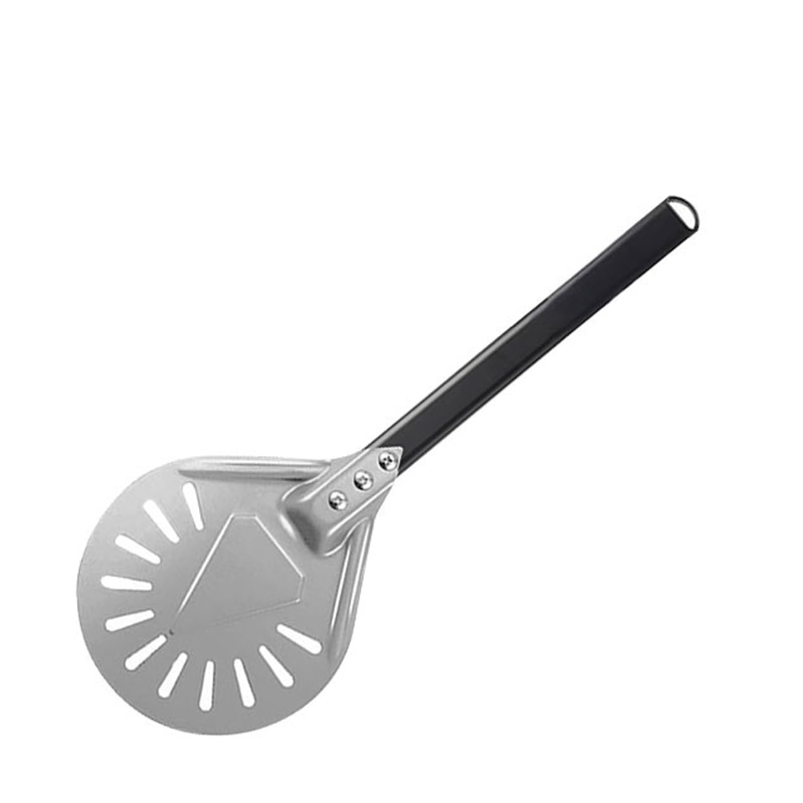 Genérico Pala giratoria for pizza perforada redonda de 7/9 pulgadas con mango largo - Accesorio for horno(7 inch Metal Handle)