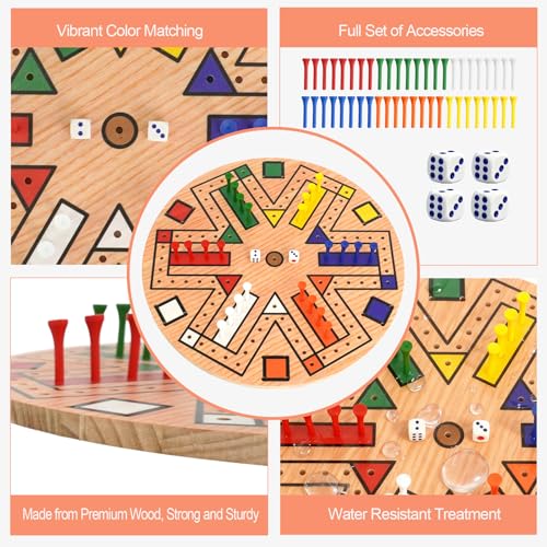 Juego de Mesa de Madera para 3-6 Jugadores miniatura 3