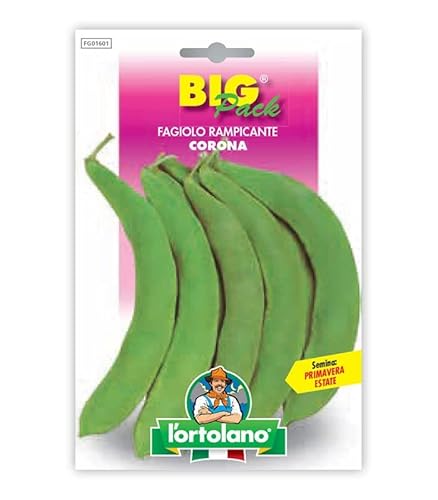 Fagiolo Rampicante Corona L'Ortolano Busta Big Pack Tipo Spagna