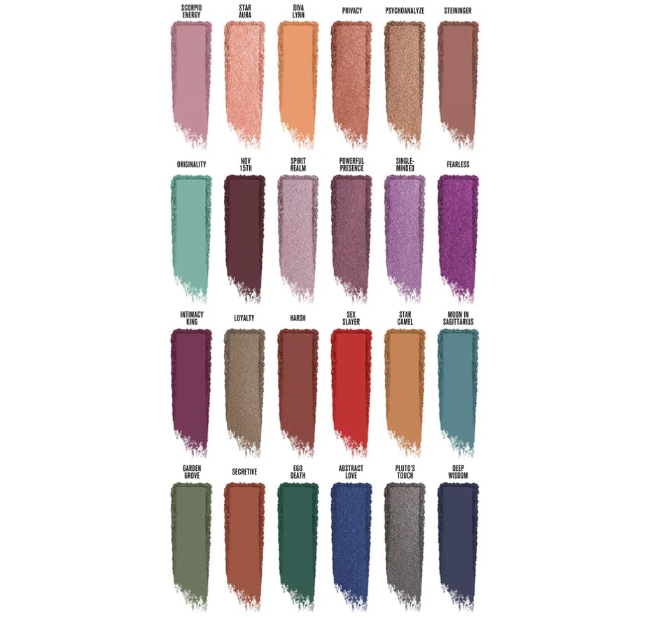 Jeffree Star Cosmetics Scorpio Eyeshadow Palette – 24 Rich Matte & Shimmer Shades – Pigmented, Vegan & Cruelty-Free Artistry Palette for Bold, Sultry Eye Looks