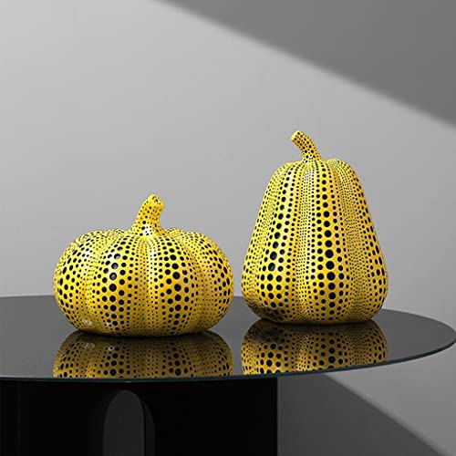 Fotoev Modern Minimalist Polka Dot Creative Decoration Fruit Ornaments Home Decoration Personality Cute Ornaments Sculpture (Color : Pumpkin High, Size : Big Size) #TOP7
