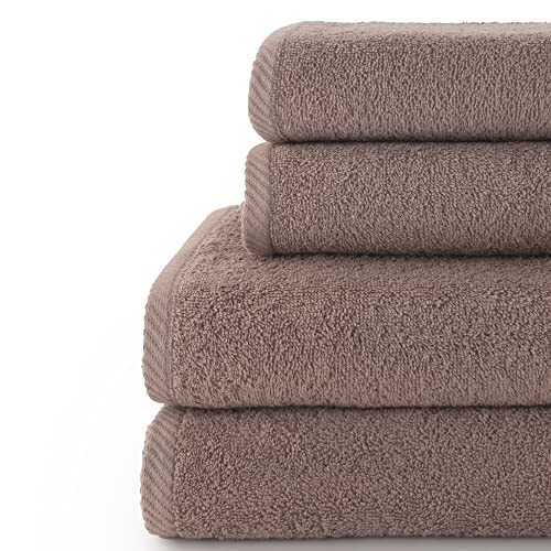 Top Towels - Plus - Large bath towels - Bath towels - 2 hand towels or sink + 2 shower towels - 100% cotton - Vison - Image 4