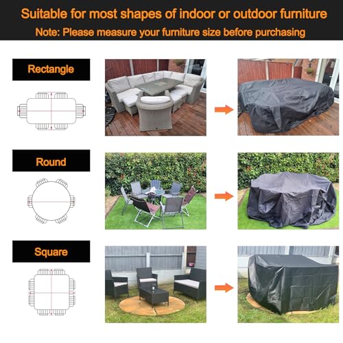 Housse terrasse imperméable pour protéger la table de jardin en hiver