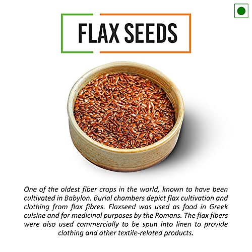 Image of Chef Urbano Flax Seeds 600 Gms Pack of 2 | Alsi Seed | Raw and Natural | Immunity Booster | Rich in Protein and Fiber | Seeds for Eating | Diet Food
