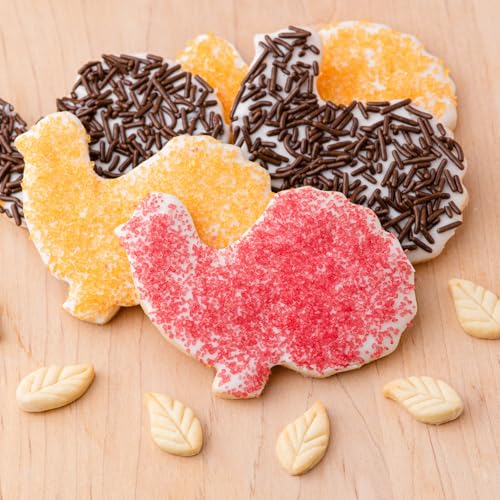 Image of Sweets Indeed Sprinkles 6 Cell Edible Sprinkle Mix Jimmies Perfect for Cake Decorations Baking Ice Cream Cookies Cupcake Topper (Fall)