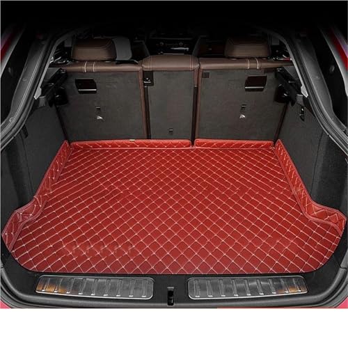 に適合するボルボ V60 2011-2018 用トランクマット オールウェザー防水トランクライナー カーゴトレイパッド フロア内装パーツ リアトランクプロテクターパッド(ワインレッド,X-1)