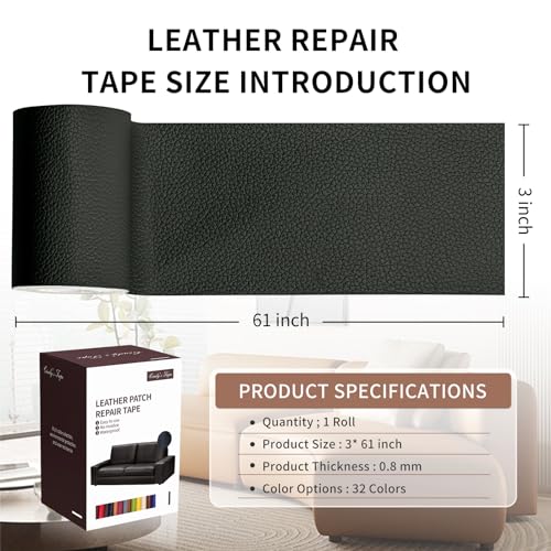 Leather Repair Tape Black