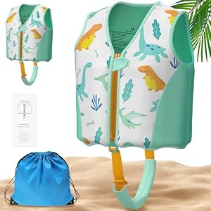 Parner Schwimmweste Kinder für 2–6 Jahre (15-30 kg), Kinder Schwimmhilfe mit Variablen Auftriebskörpern, weicher Neopren - Komfort, mit Transportbeutel,Beingurt und langem Reißverschluss