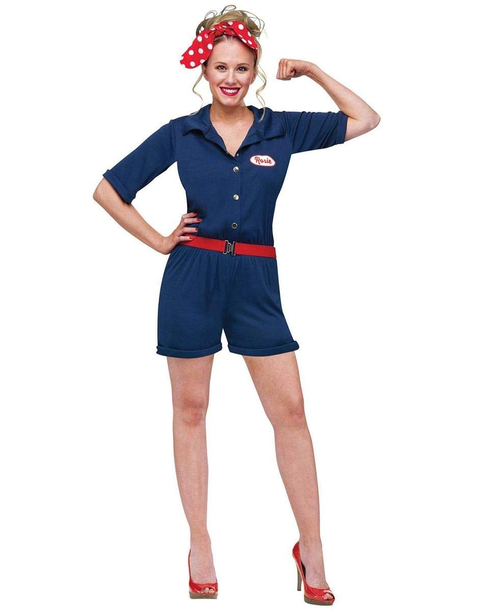 Fun World Women's Rosie The Riveter Adult Costume, Multi, Small/Medium
