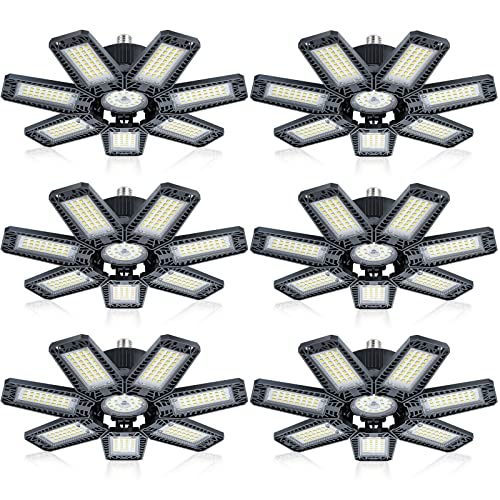 YIBEYYDS LED Garage Light Garage Light 200W 20000ML 6 Pack, 6500K Garage Lights Ceiling LED with 7+1 Deformable Panels, LED Garage Ceiling Lights for Garage, Workshop, Basement Support E26/E27 YIBEYYDS LED Garage Light Garage Light 200W 20000ML 6 Pack, 6500K Garage Lights Ceiling LED with 7+1 Deformable Panels, LED Garage Ceiling Lights for Garage, Workshop, Basement Support E26/E27
