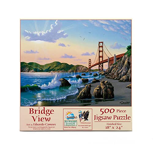 SUNSOUT INC - Bridgeview - 500 pc Jigsaw Puzzle by Artist: Eduardo Camoes - Finished Size 18