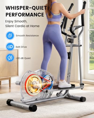 Image of Dripex Elliptical Exercise Machine, Ultra Quiet Magnetic Trainer for Home