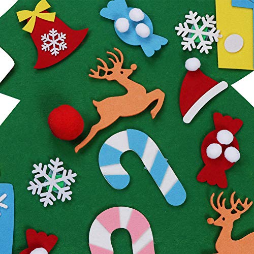 Aerwo Diy Felt Christmas Tree Set + 26Pcs Detachable Ornaments, Kids Wall Hanging Xmas Gifts For Christmas Decorations #TOP3