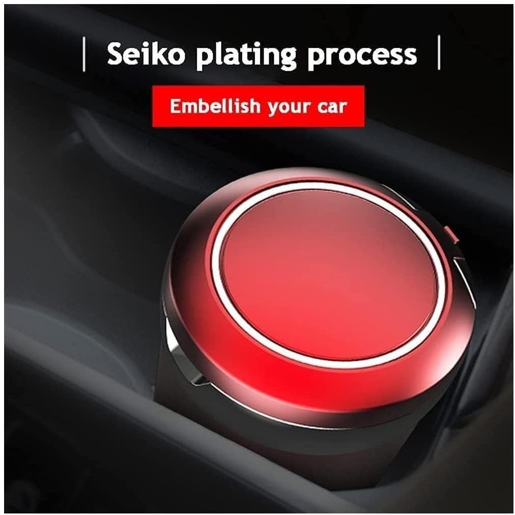 Car Ashtray, Portable Ashtray for Car, Car Ashtray with Lid Portable Stainless Steel Smoking Cup Windproof and Smokeless for Car Cup Holder Home Office (Color : D)