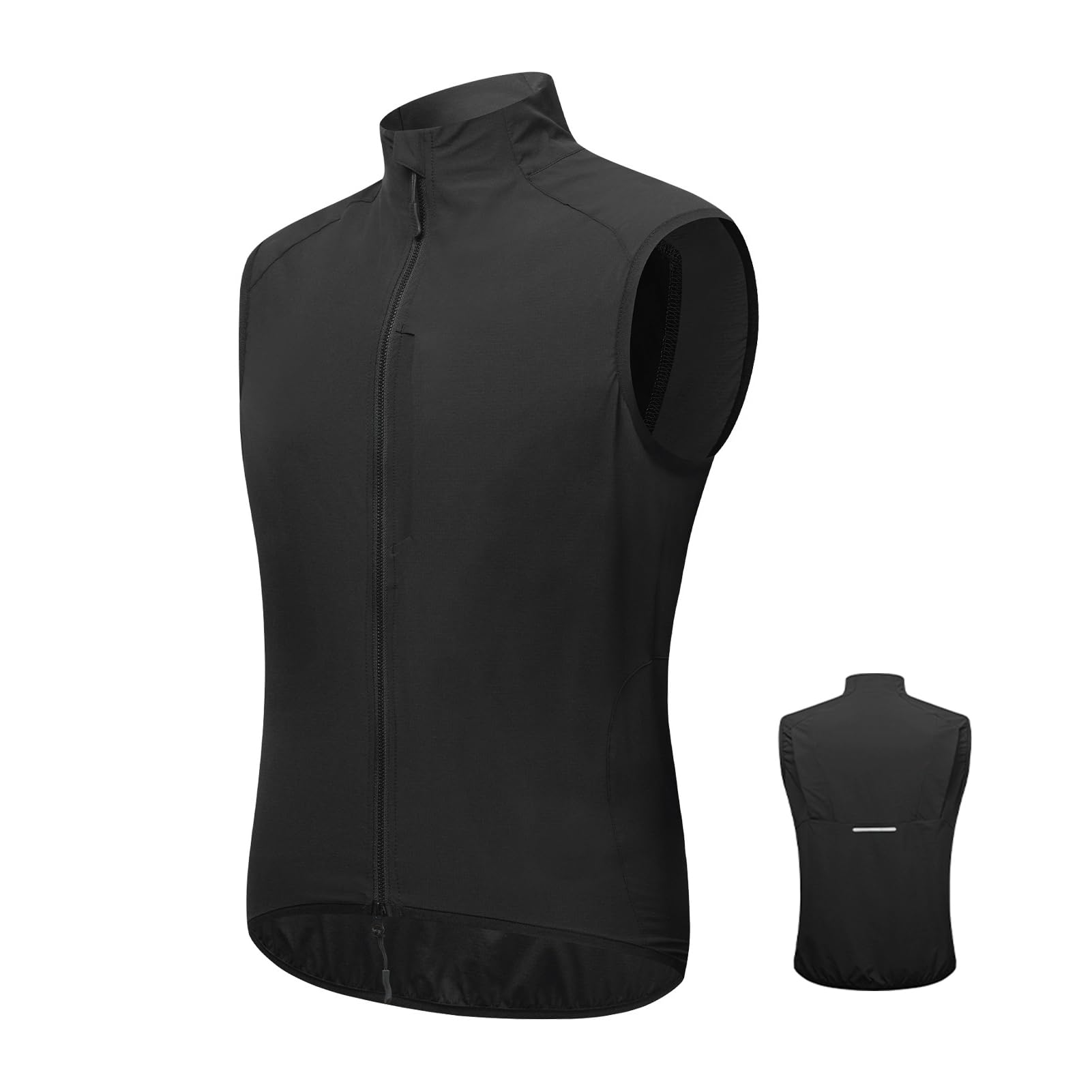 Chaleco de Ciclismo a Prueba de Viento con Tiras Reflectantes Ligero para Correr Al Aire Senderismo Ciclismo Unisex Nylon 1x (SG)