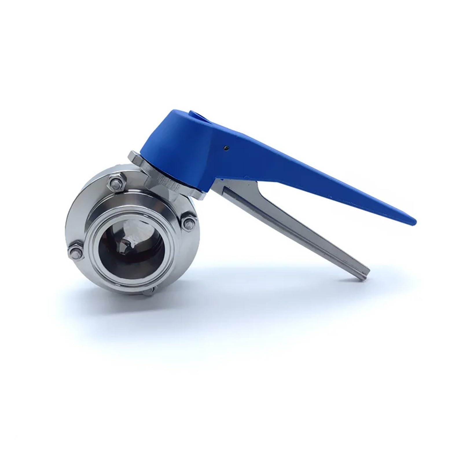 1pc 102mm Ferrule 119 Pipe Outer Diameter 304 Stainless Tri Clamp Squeeze Trigger Flow Control Valve