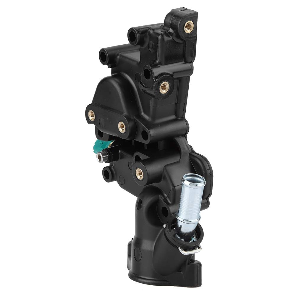 Qii lu termostato, alloggiamento termostato in plastica + metallo con sensore liquido di raffreddamento nero 9654775080 per C2 C3