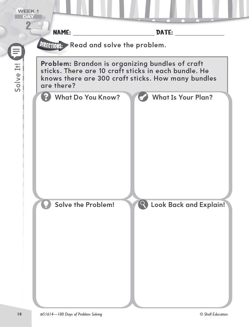 180 Days of Problem Solving for Second Grade - Build Math Fluency with this 2nd Grade Math Workbook (180 Days of Practice) - Image 6