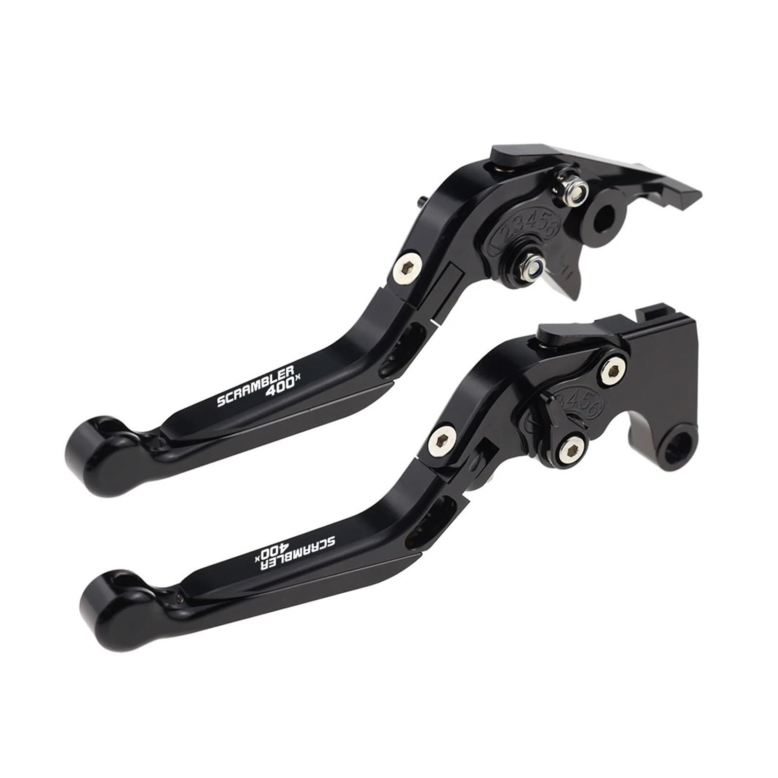 JGHFDWS Motorcycle Brake Clutch Lever Set for Scrambler 400X Motorcycle Folding Extendable Brake Clutch Levers(14)