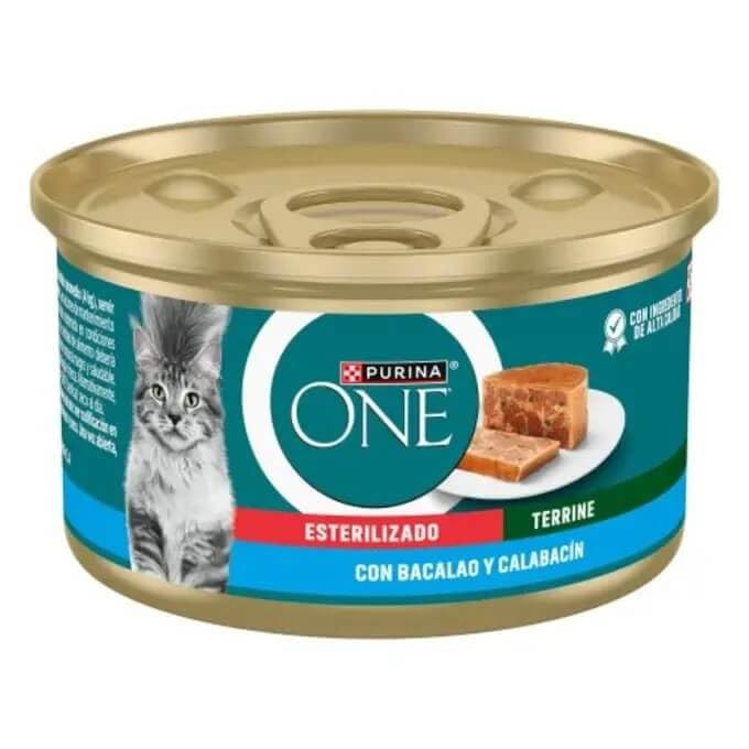 Purina ONE comida húmeda gato Adulto Esterilizado Bacalao 12x85 g