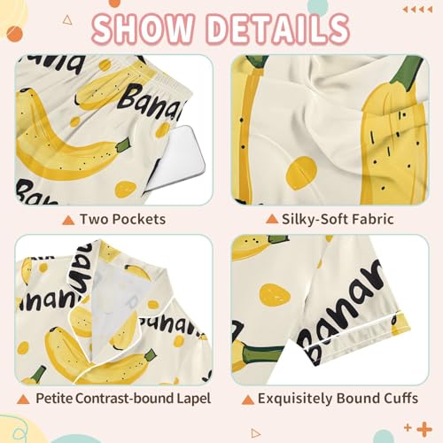 Pajamas Set Short Sleeve Button Down Sleepwear Pjs Sets Cute Loungewear for 5-14Y3