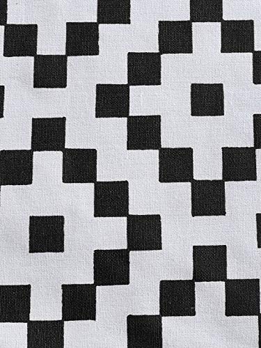 Image of Dekor World Fun with Checks Printed Black Table Runner (33x180cm) (Pack of 1)-6 Seater Dinning & Center Table