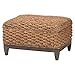 bali & pari Bailey Handwoven Water Hyacinth Storage Ottoman with Lift-Top Lid – Rustic Wicker Trunk or Footrest with Inner Compartment for Living Room or Entryway, Square