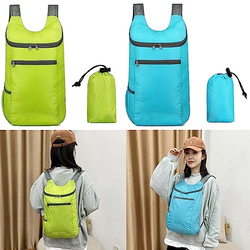 Mochila ultraligera plegable para senderismo azul marino miniatura 2