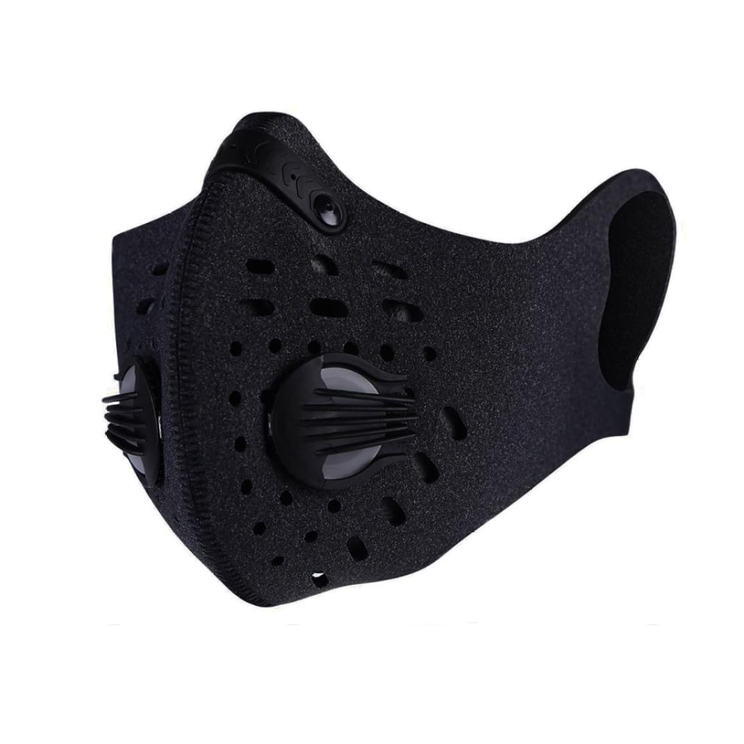 Beahing Black Activated Carbon Dust Mask: Anti Pollution Pollen Allergens Face Mask For Running Cycling Outdoor (, Pm2.5)