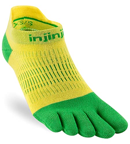 Injinji Womens Run Lightweight No-Show (Medium/Large Citrus)