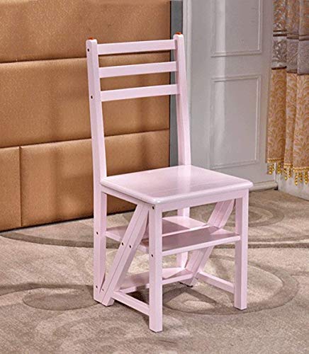 Tabouret d'échelle escabeau en bois pliable double usage - 3