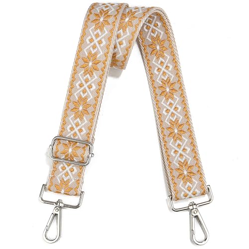Image of Crossbody Straps for Purses Silver Hardware Purse Strap Wide Shoulder Strap Adjustable Replacement