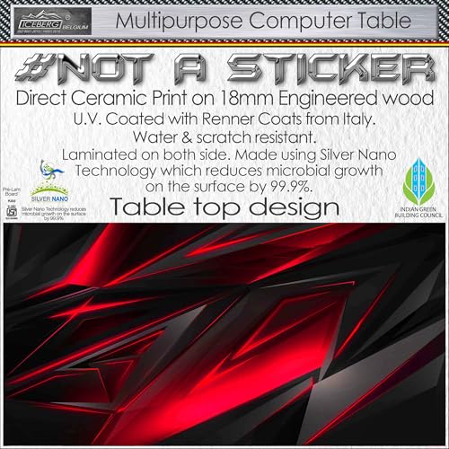 Image of Xtreme PRO Direct Theme Printed Computer Desk for Gaming, Work & Study. Large for PC, Dual Monitors, iMac, and Laptops. Metal & Engineered Wood. Black Stand Desk. 4 Feet-XPB4 (XPB425-CT-01)