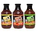 Guy's Award Winning Sugar Free BBQ Sauce 18oz Glass Bottle (Pack of 3) Select Flavor Below (Best Seller Sampler Pack with 1 each of: Original * Smokey Garlic & Spicy)