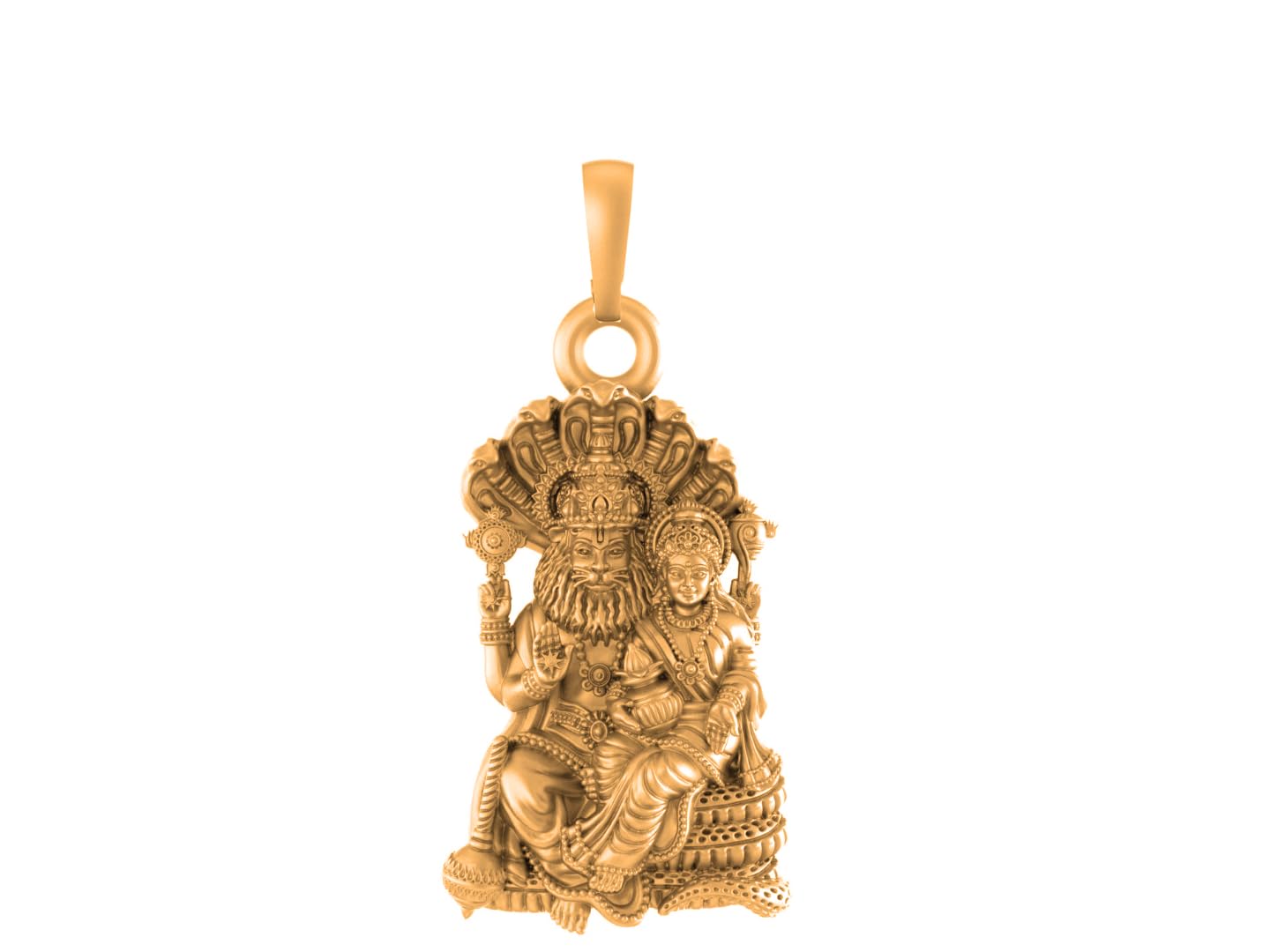 akshat sapphire 925 Sterling Silver 22k Gold Plated God Vishnu Laxmi Narsimha Pendant (Big Size) Lord Vishnu Narsimha Locket for Men and Women-picture-34