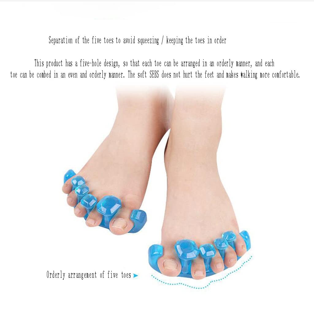 Separadores de dedos, separador de dedos, separador de dedos de gel, separador de dedos, adecuado for hombres y mujeres, dedos relajantes, pedicura, alivio de juanetes, alivio rápido del dolor de dedo