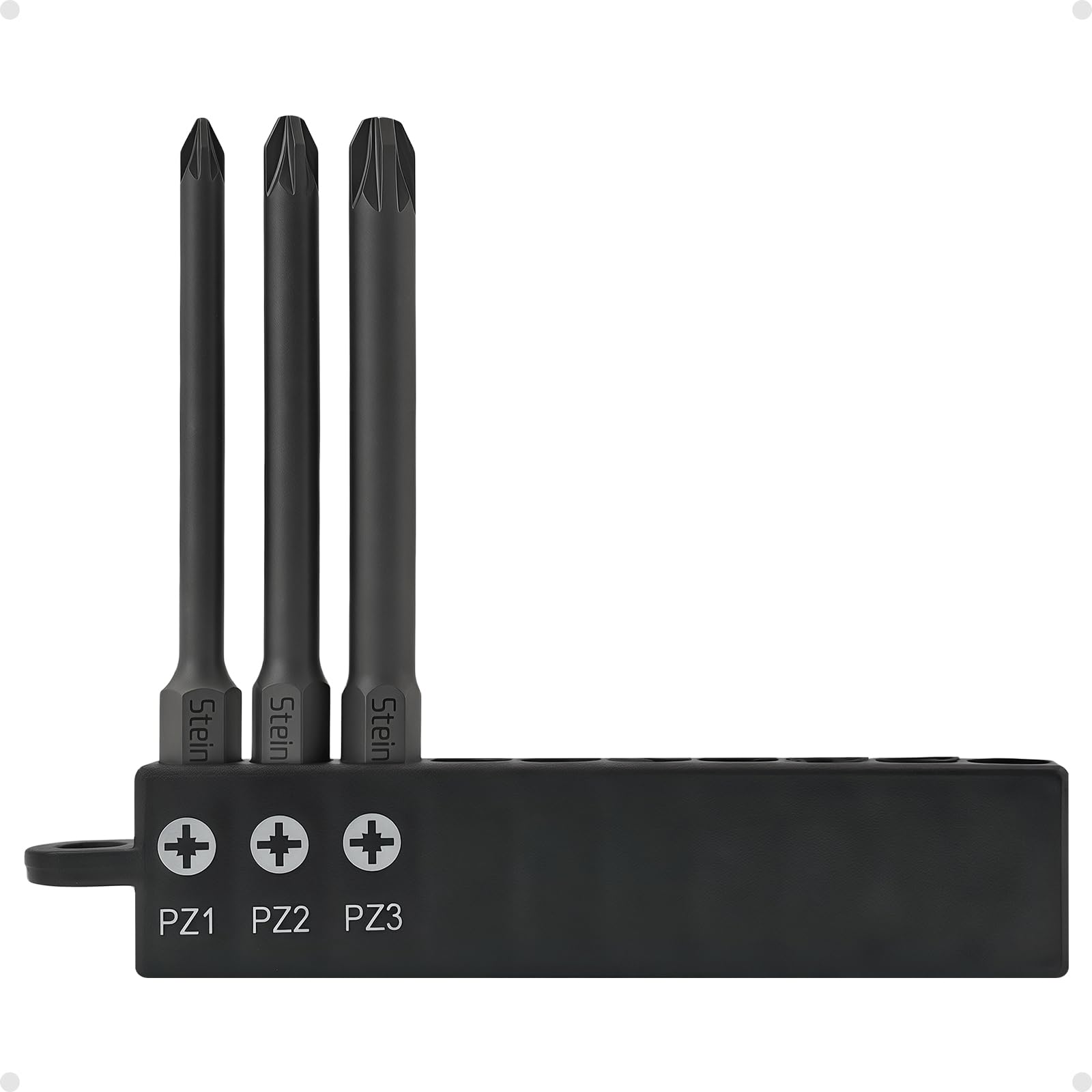 Steinwhale Impact Rated Screwdriver Bit Set, 3" & 4" Extended Long Magnetic Power Bits, Premium S2 Steel, Shock-Absorbing Design, 1/4" Hex Shank for Power Drill & Impact Driver (3 Inch Pozidriv)
