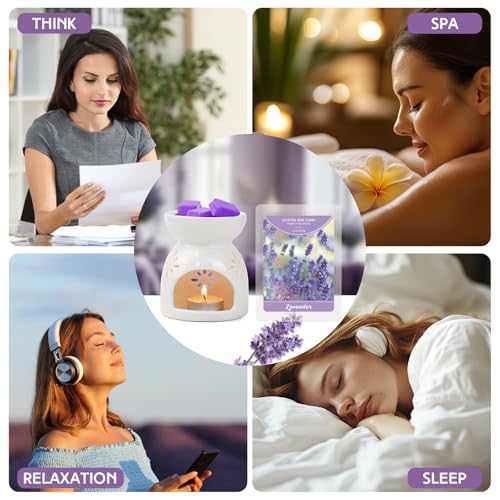 Image of SCENTORINI Wax Melts Wax Cubes, Lavender Wax Melts for Sleep, 4 * 1.25oz | Summer Scent, Scentsy Wax Melts for Warmer, with Lavender Essential Oil, Scented Soy Wax Strong Scent