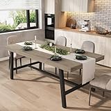 ACCUEILLE 6 À 8 PERSONNES: Cette table rectangulaire de dimensions 180 x 90 x 76 cm offre un espace assise spacieux, parfaitement adaptée aux dîners en famille et à toutes sortes de rassemblements, permettant à votre famille et vos amis de passer des moments agréables.
